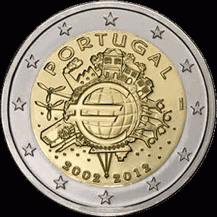 Portugal 2 euro 2012 10 jaar Euro UNC